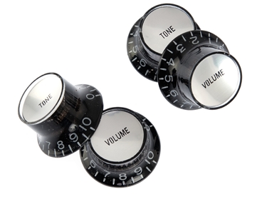 black reflector knobs silver