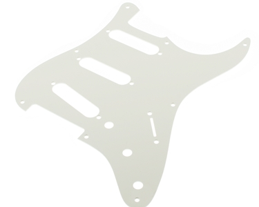 S Type 50's 1 Ply White Pickguard 8 Hole