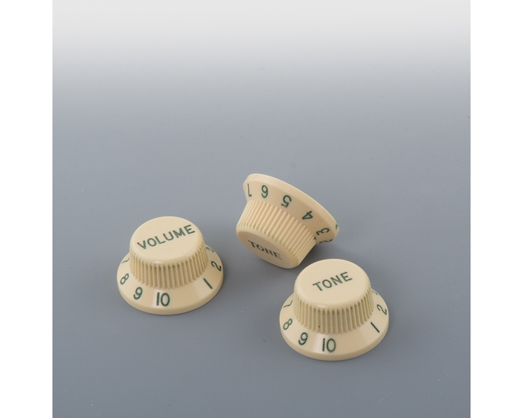 Vintage Relic Creme With Green Numbers Knob Set