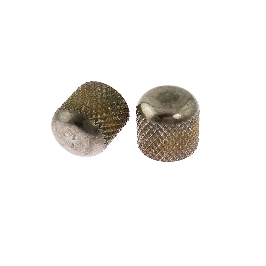 Tele P/J Bass AGED NICKEL Domed Barrel Knobs Set :: Charles Guitars